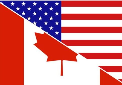 Amerikaans-canadese vlag
